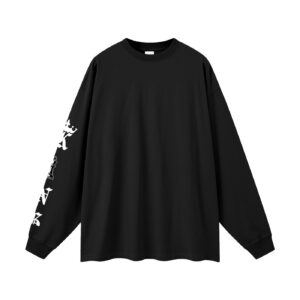 Oversized Long Sleeve King T-Shirt with Sleeve Design